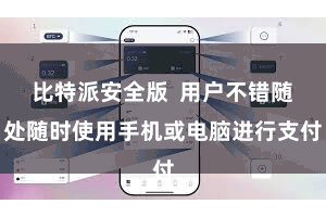 比特派安全版 用户不错随处随时使用手机或电脑进行支付