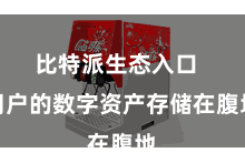 比特派生态入口  用户的数字资产存储在腹地